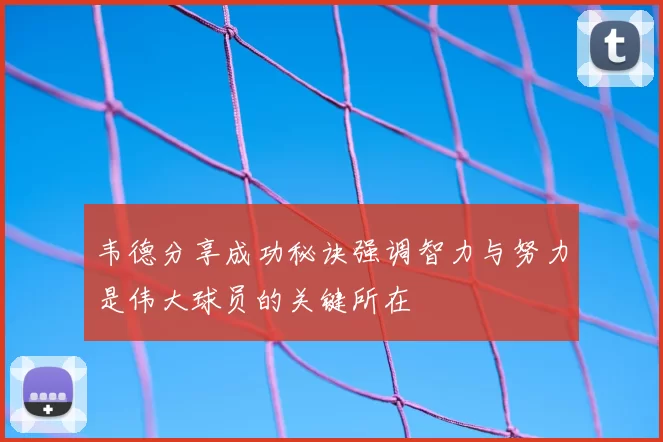 韦德分享成功秘诀强调智力与努力是伟大球员的关键所在