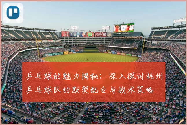 乒乓球的魅力揭秘:深入探讨杭州乒乓球队的默契配合与战术策略