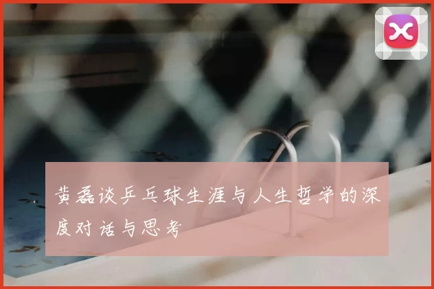黄磊谈乒乓球生涯与人生哲学的深度对话与思考